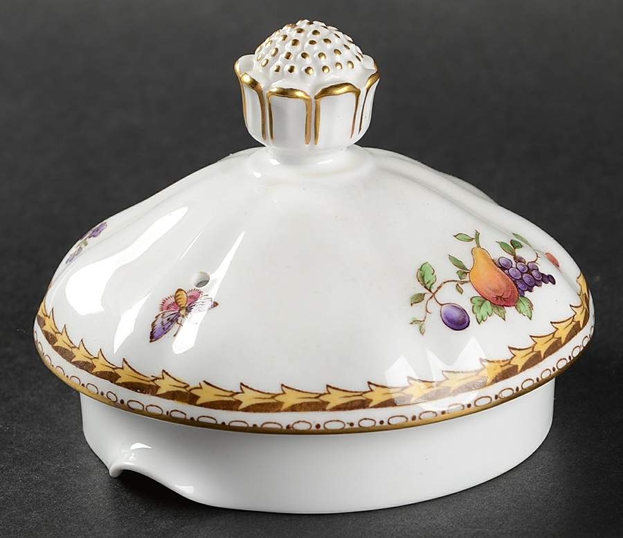 Rockingham (White Or Cream Body, Gold) Lid for Teapot by Spode-1