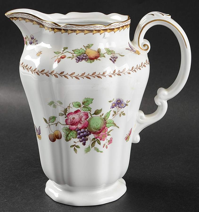 Rockingham (White Or Cream Body, Gold) Hot Water Jug No Lid by Spode-1