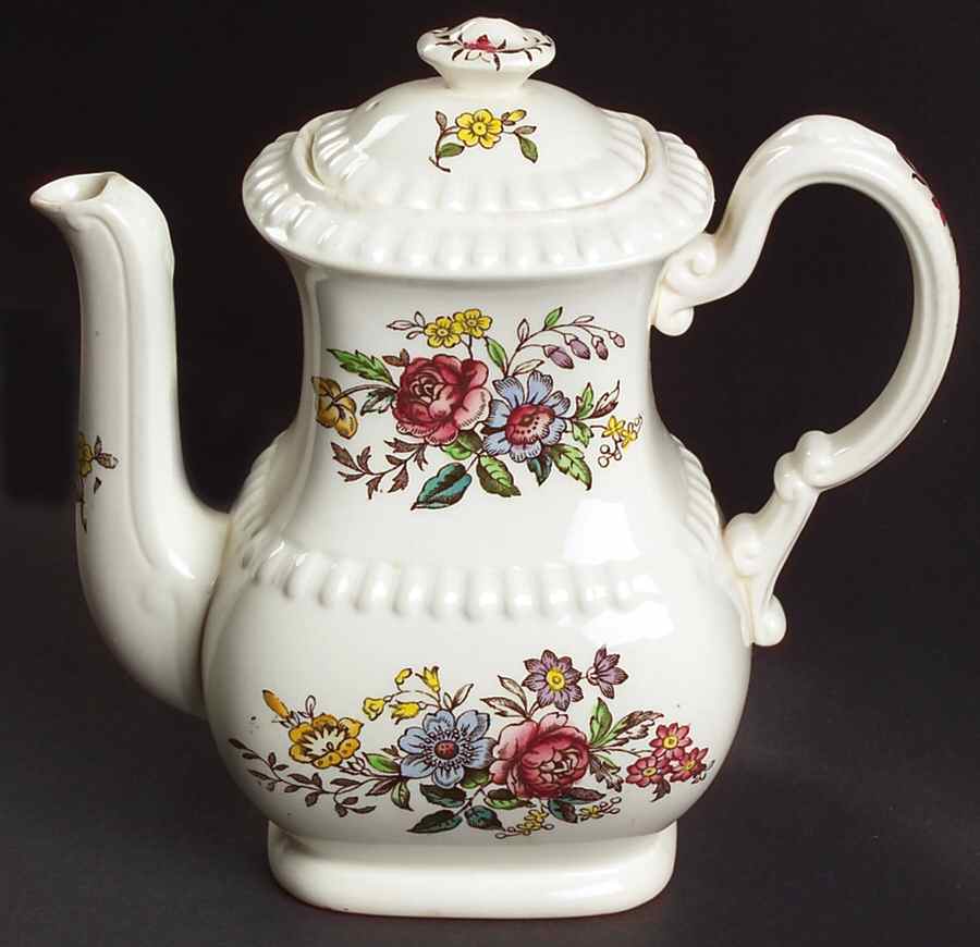 Romney (Gadroon Shape) Individual Coffee Pot & Lid by Spode-1