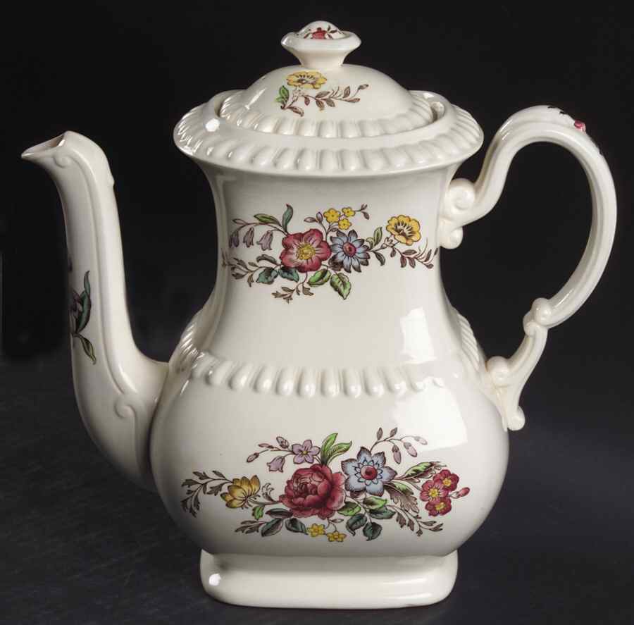Romney (Gadroon Shape) Coffee Pot & Lid by Spode-1