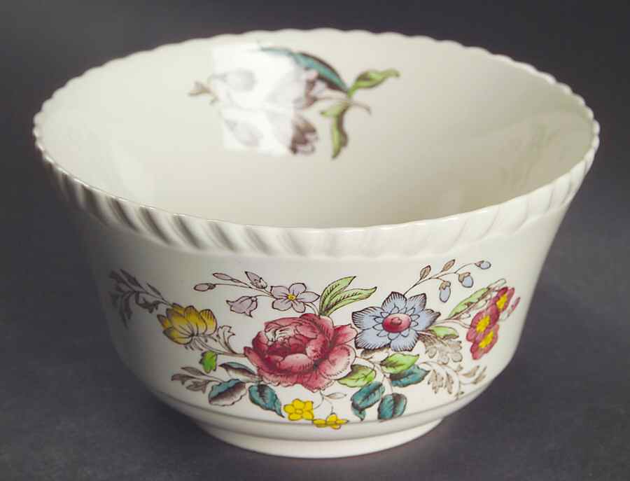 Romney (Gadroon Shape) Cranberry Bowl by Spode-1