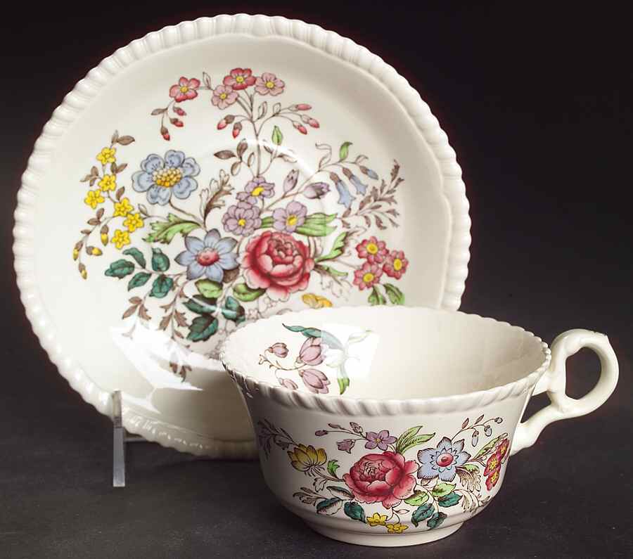 Romney (Gadroon Shape) Oversized Cup & Saucer Set by Spode-1