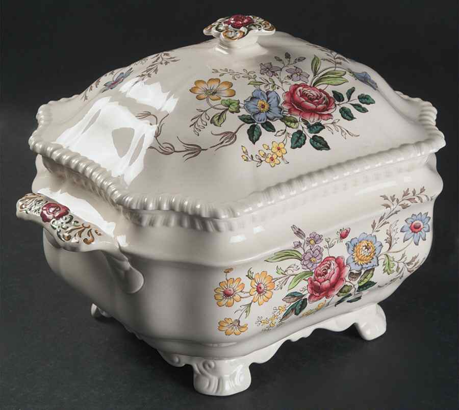 Romney (Gadroon Shape) Tureen &  Lid by Spode-1