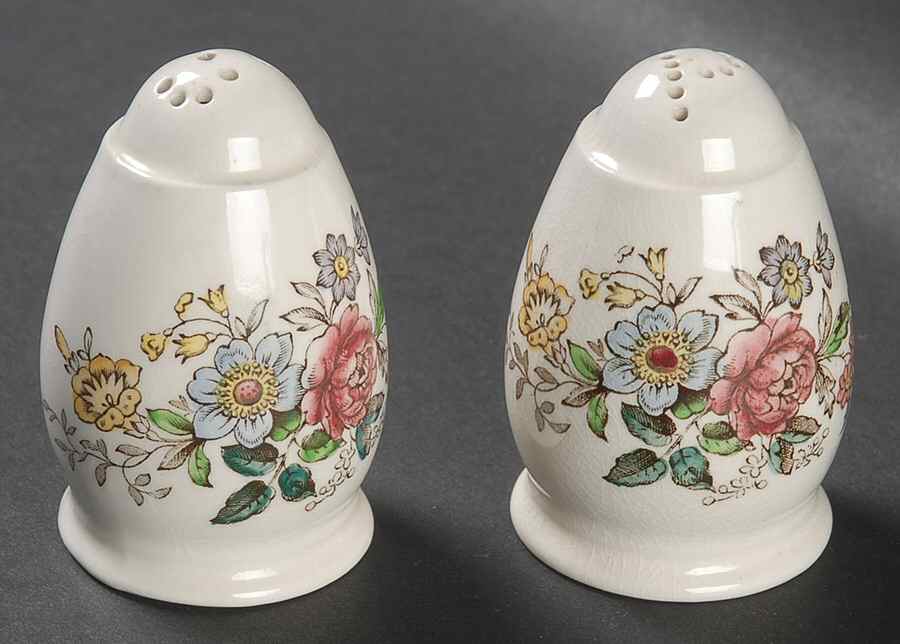 Romney (Gadroon Shape) Salt & Pepper Set by Spode-1