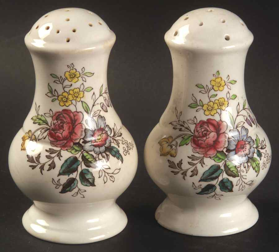 Romney (Gadroon Shape) Salt & Pepper Set by Spode-1