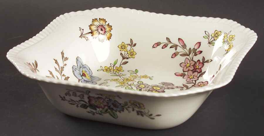 Romney (Gadroon Shape) 8" Square Vegetable Bowl by Spode-1