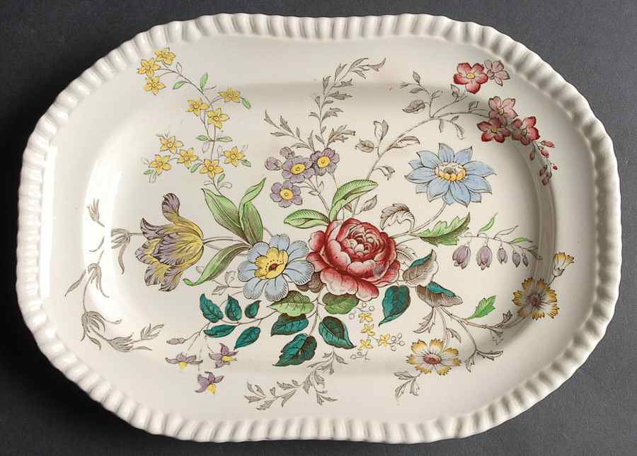 Romney (Gadroon Shape) 10" Oval Serving Platter by Spode-1