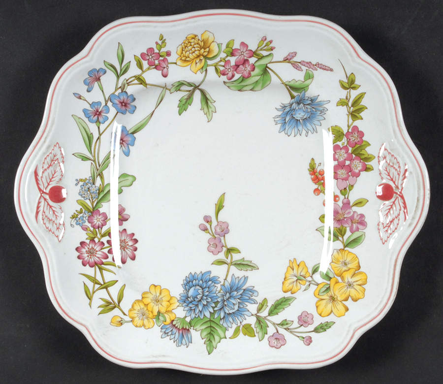 Romany Square Handled Cake Plate by Spode-1