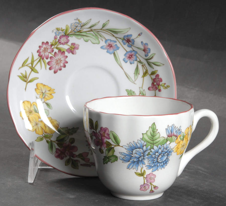 Romany Flat Cup & Saucer Set by Spode-1