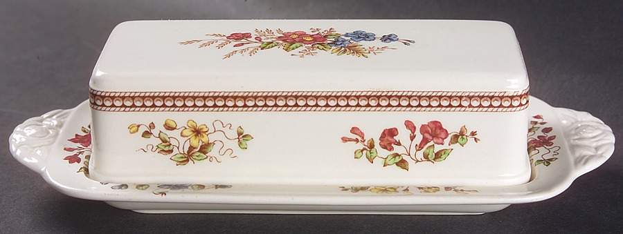 Rosalie 1/4 Lb Covered Butter by Spode-1