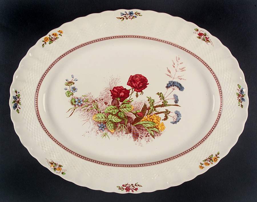 Rosalie 16" Oval Serving Platter by Spode-1