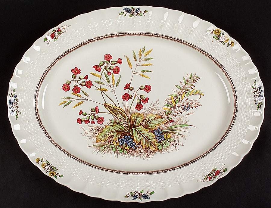 Rosalie 14" Oval Serving Platter by Spode-1