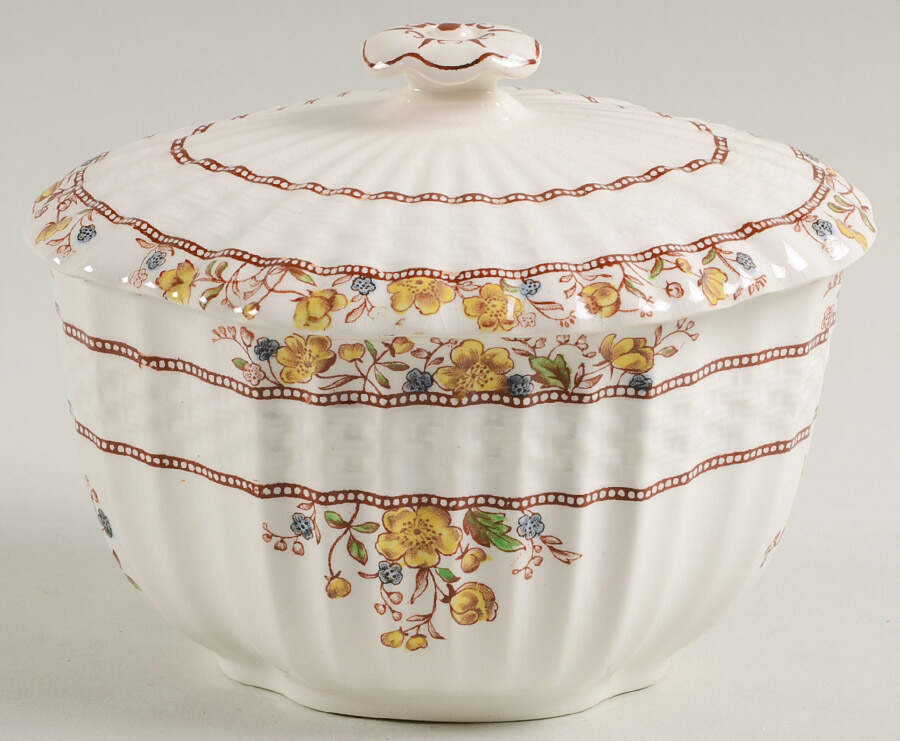 Rosalie Sugar Bowl & Lid by Spode-1