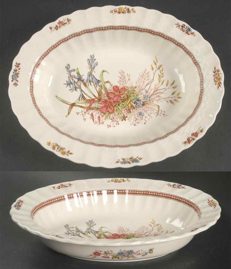 Rosalie 9" Oval Vegetable Bowl by Spode-1