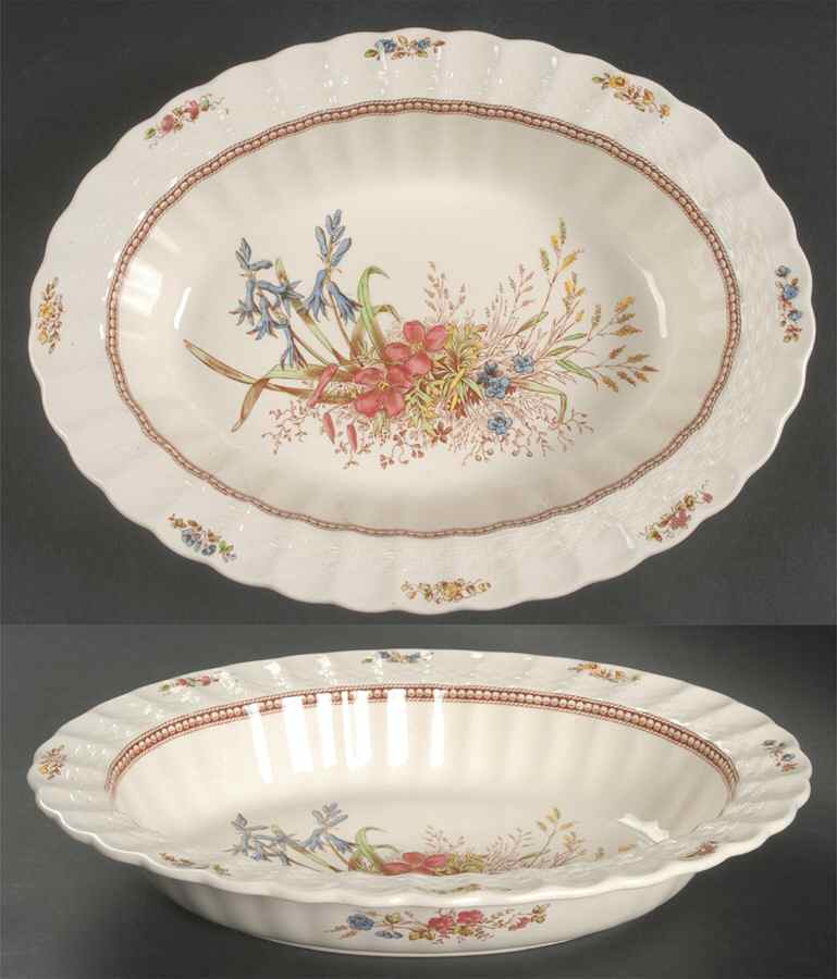 Rosalie 10" Oval Vegetable Bowl by Spode-1