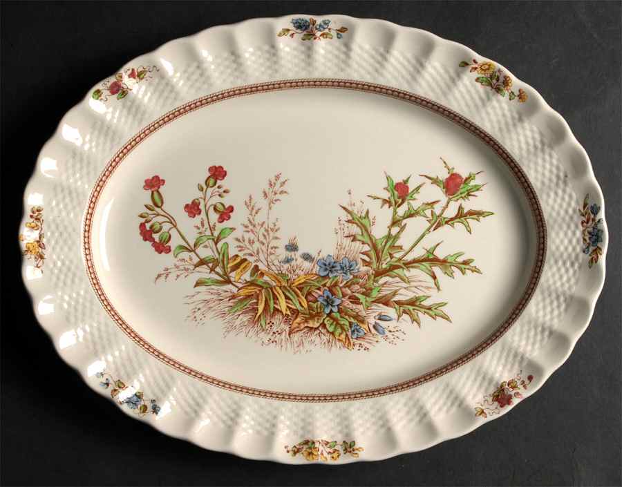 Rosalie 12" Oval Serving Platter by Spode-1