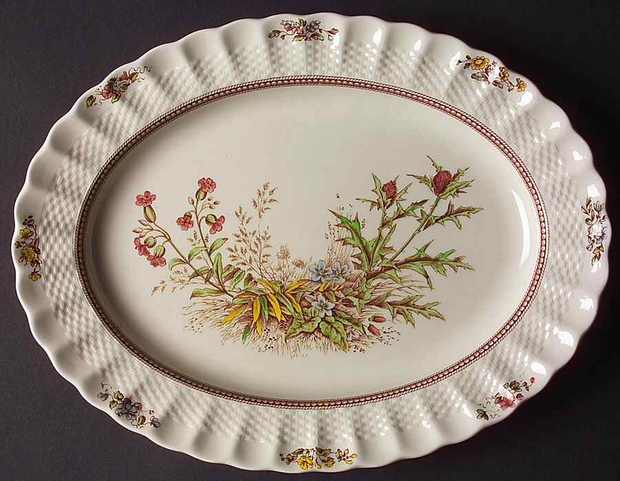 Rosalie 13" Oval Serving Platter by Spode-1