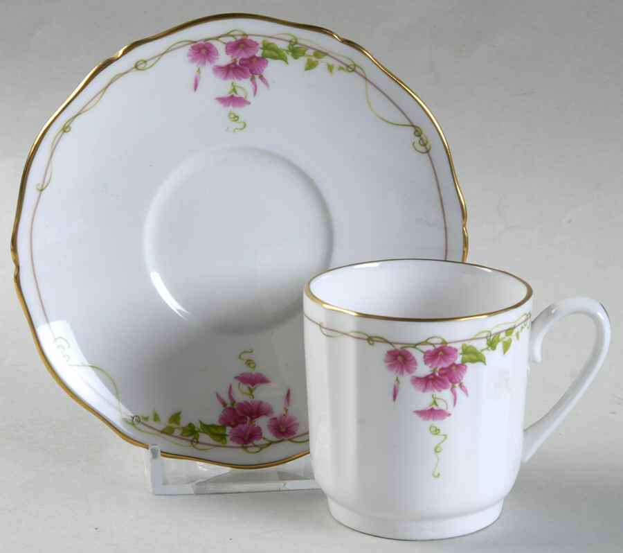 Rosetti Flat Demitasse Cup & Saucer Set by Spode-1