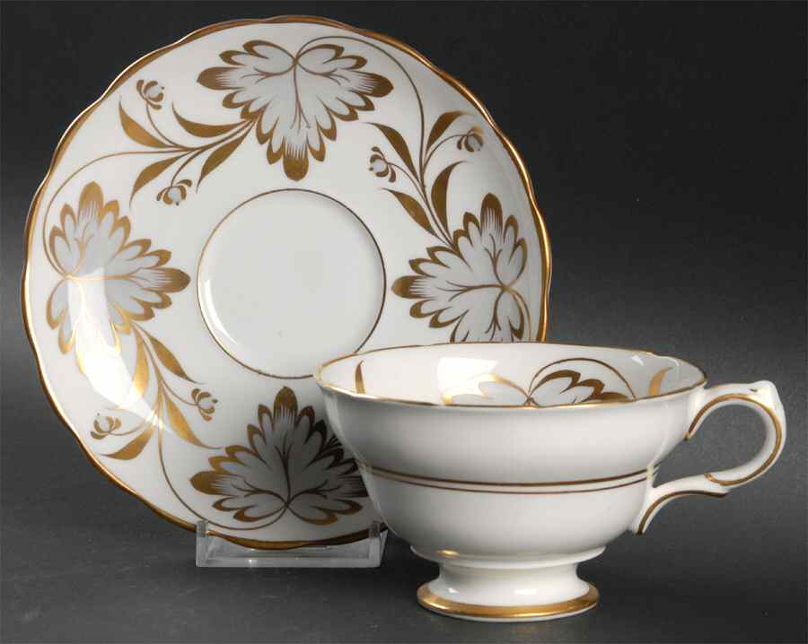 Rosslyn Gray Footed Cup & Saucer Set by Spode-1