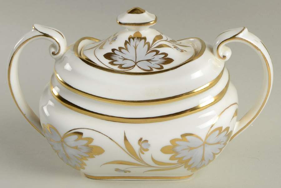 Rosslyn Gray Sugar Bowl & Lid by Spode-1