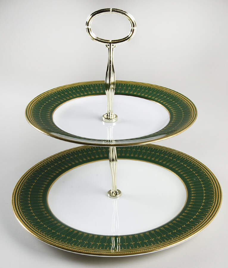 Royal Windsor 6 5/8"-10"  2 Tiered Serving Tray (Dp, Sp) HC by Spode-1