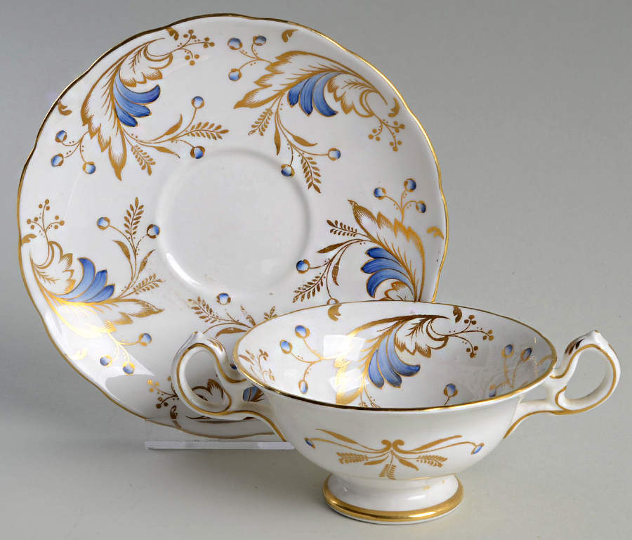 Royce Footed Bouillon Cup & Saucer by Spode-1
