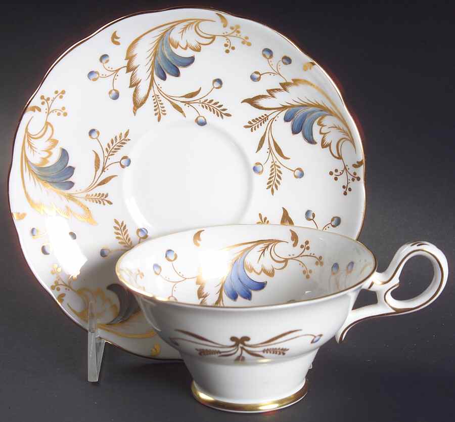 Royce Footed Cup & Saucer Set by Spode-1