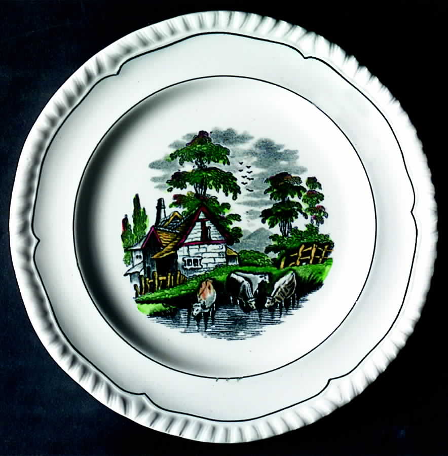 Rural Scenes Bread & Butter Plate by Spode-1