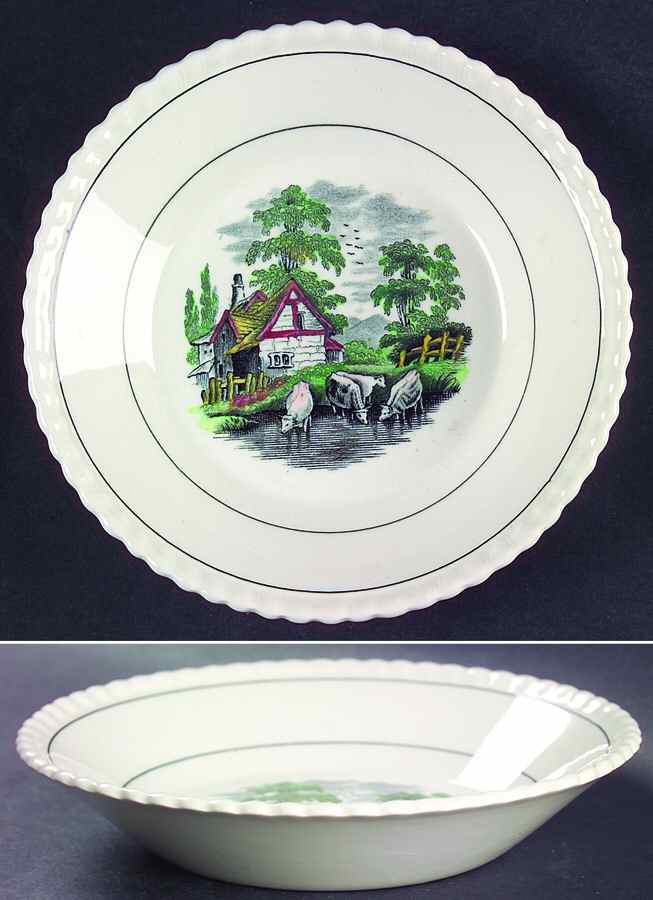 Rural Scenes Fruit/Dessert (Sauce) Bowl by Spode-1