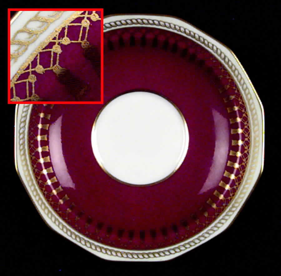 Ryde Maroon Saucer for Demitasse Cup by Spode-1