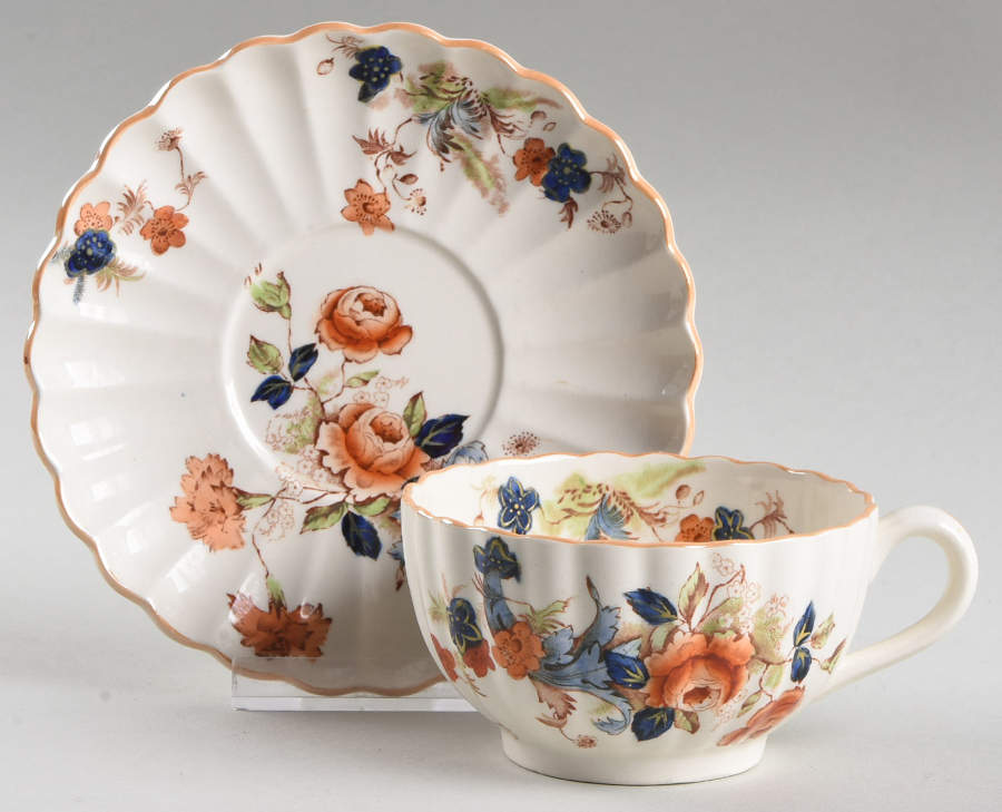 Old Clovelly Flat Cup & Saucer Set by Spode-1