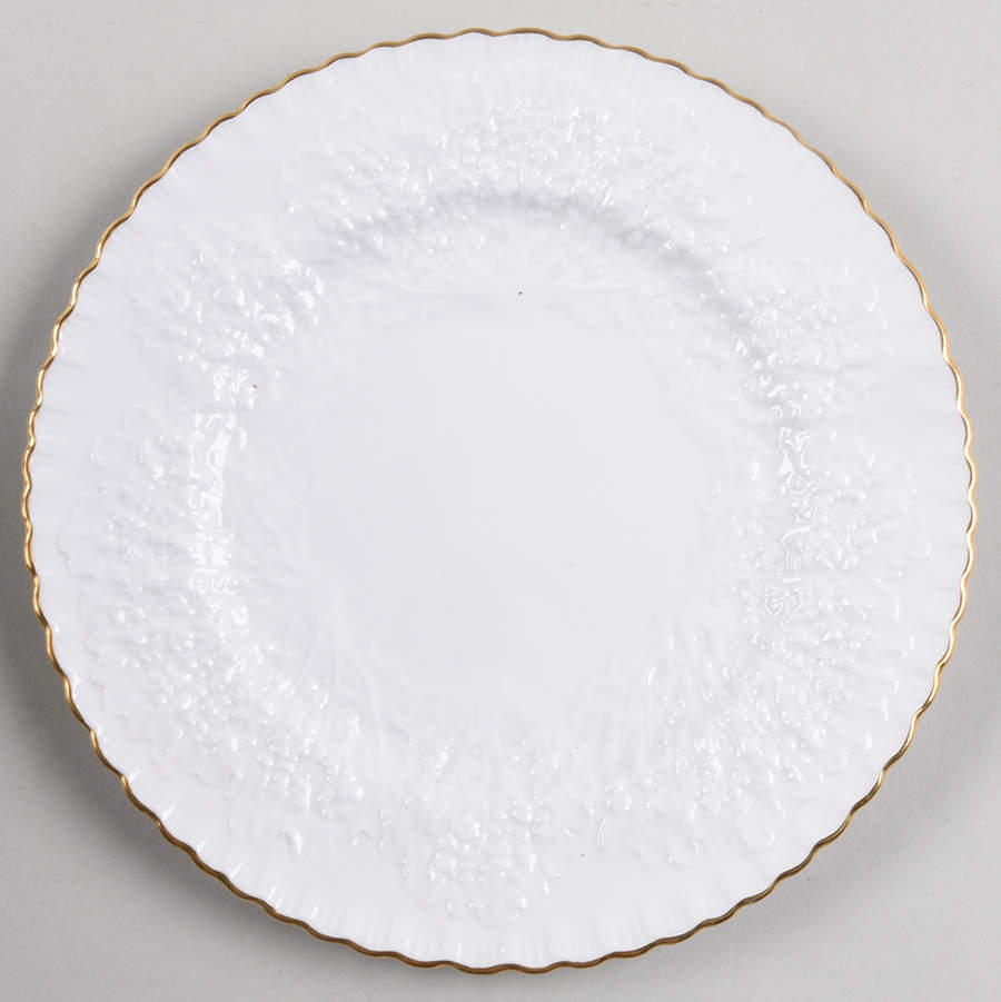 Savoy White (Gold Trim) Salad Plate by Spode-1