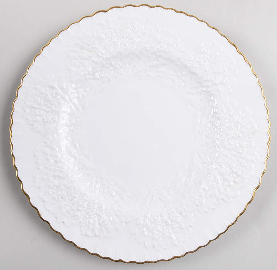 Savoy White (Gold Trim) Dinner Plate by Spode-1