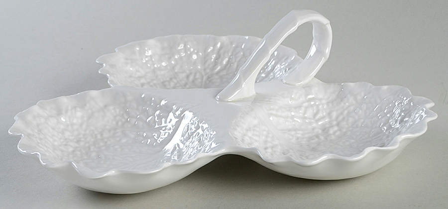 Savoy White (No Trim) 3-Part Relish by Spode-1