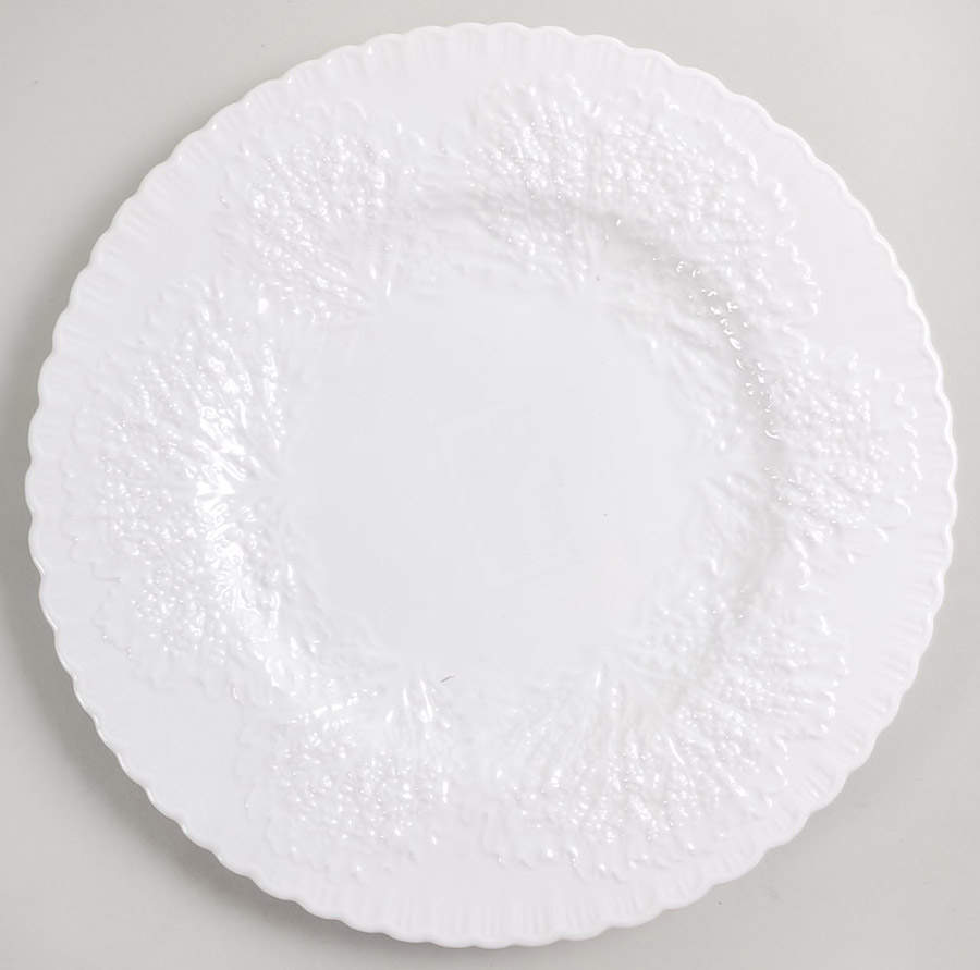 Savoy White (No Trim) Dinner Plate by Spode-1