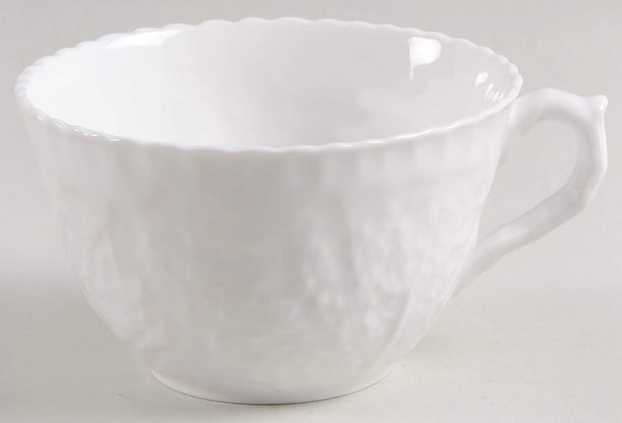 Savoy White (No Trim) Flat Cup by Spode-1