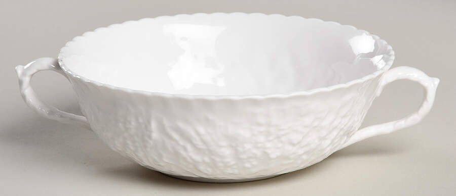 Savoy White (No Trim) Flat Cream Soup Bowl by Spode-1