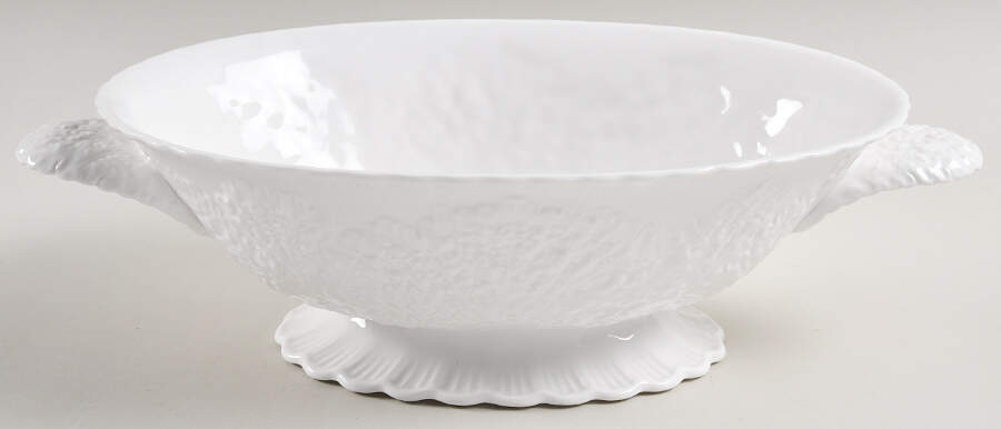 Savoy White (No Trim) Oval Vegetable No Lid by Spode-1