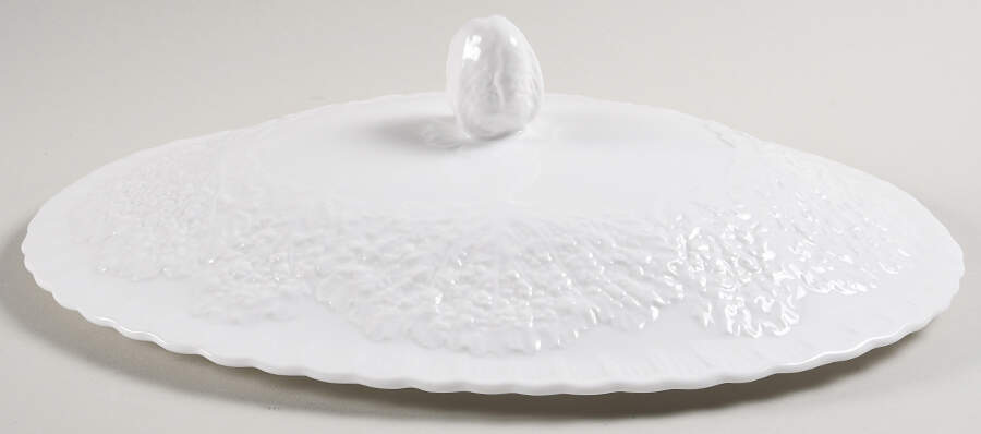 Savoy White (No Trim) Lid for Oval Vegetable by Spode-1