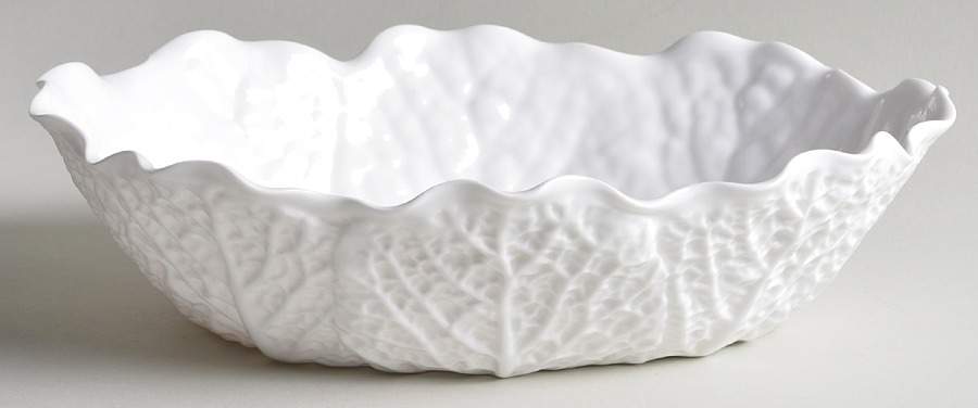 Savoy White (No Trim) 10" Oval Vegetable Bowl by Spode-1
