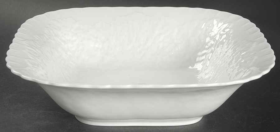 Savoy White (No Trim) 9" Square Vegetable Bowl by Spode-1