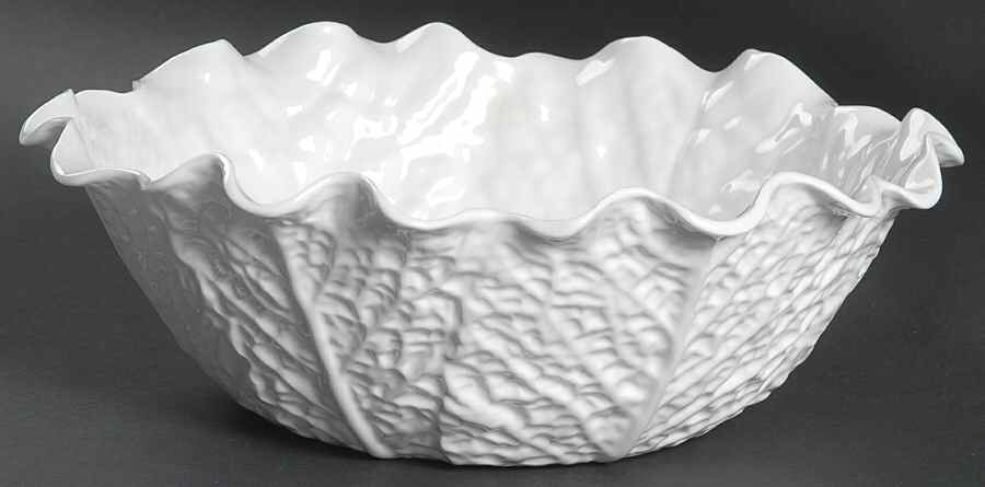 Savoy White (No Trim) 10" Large Salad Serving Bowl by Spode-1
