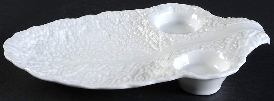 Savoy White (No Trim) Individual Berry Set, Tray Only by Spode-1