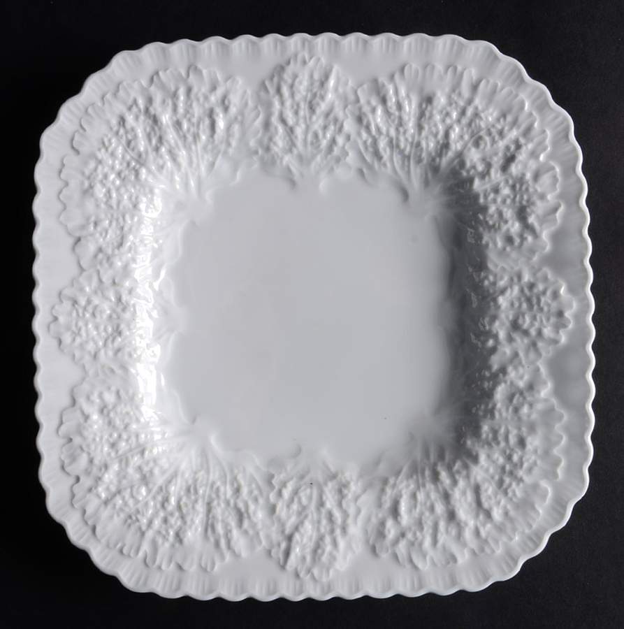Savoy White (No Trim) Square Salad Plate by Spode-1
