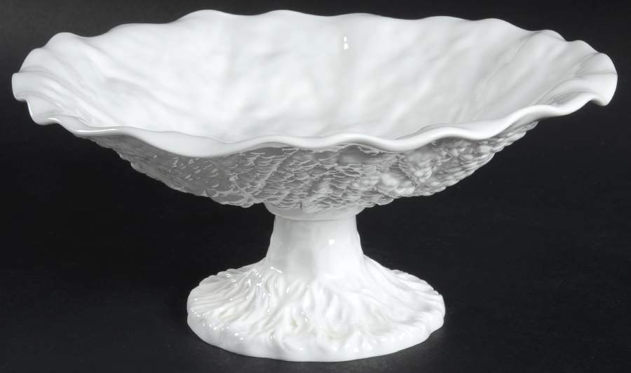 Savoy White (No Trim) Round Compote (Height X Width) by Spode-1