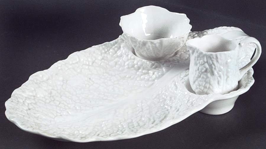 Savoy White (No Trim) 3-Piece Individual Berry Set by Spode-1
