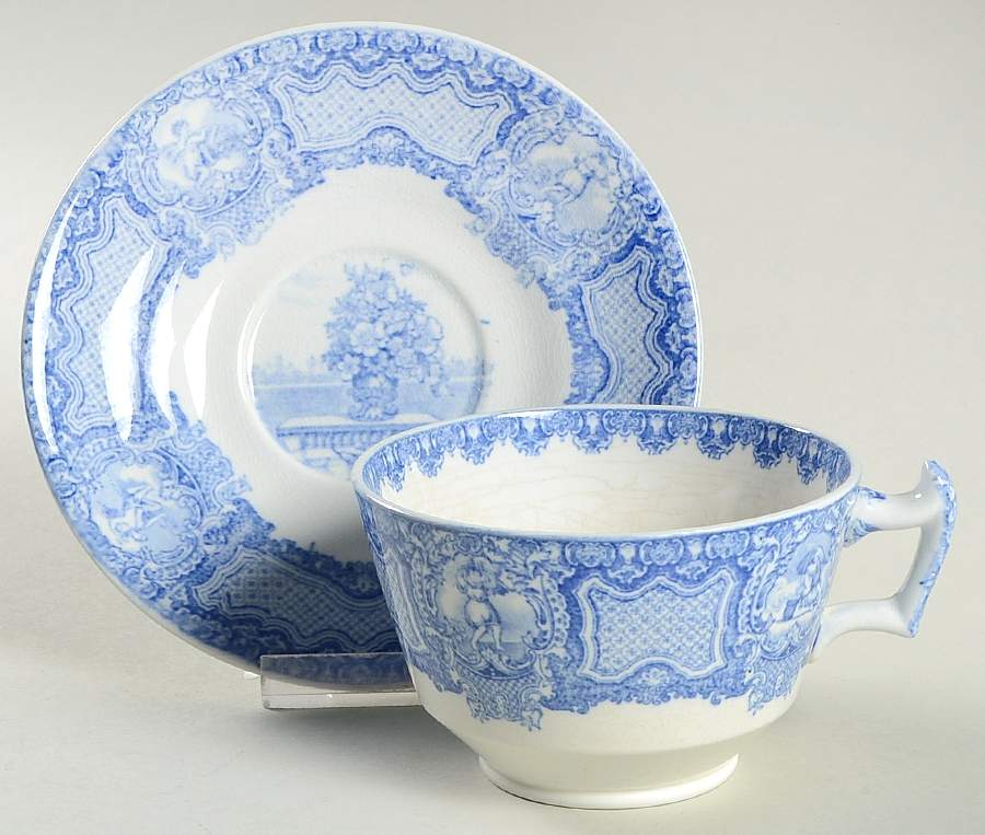 Seasons Blue Footed Cup & Saucer Set by Spode-1