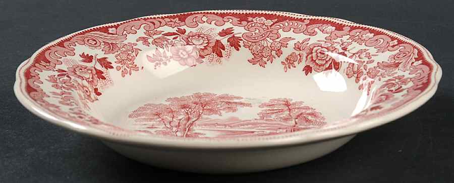 Severn Red Rim Soup Bowl by Spode-1