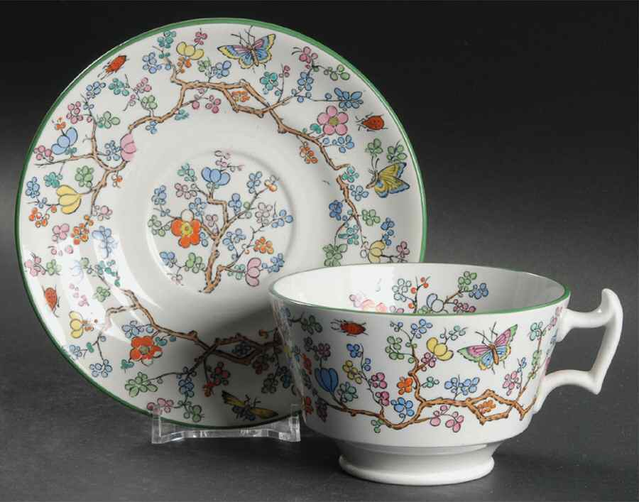 Shanghai Footed Cup & Saucer Set by Spode-1