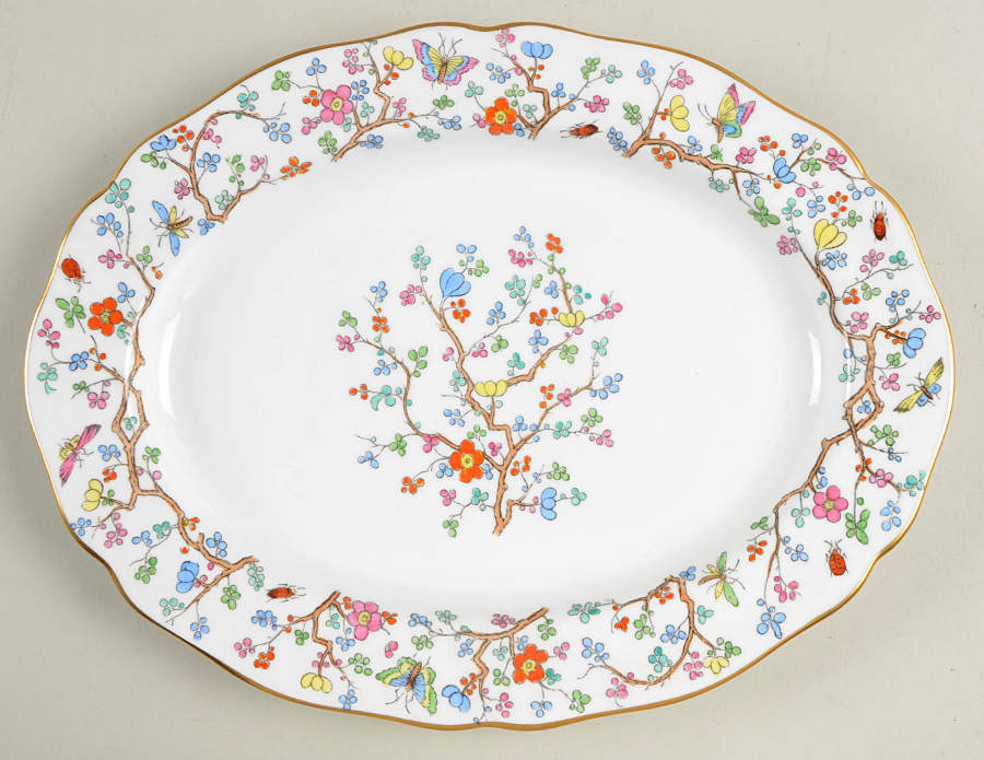 Shanghai 11" Oval Serving Platter by Spode-1